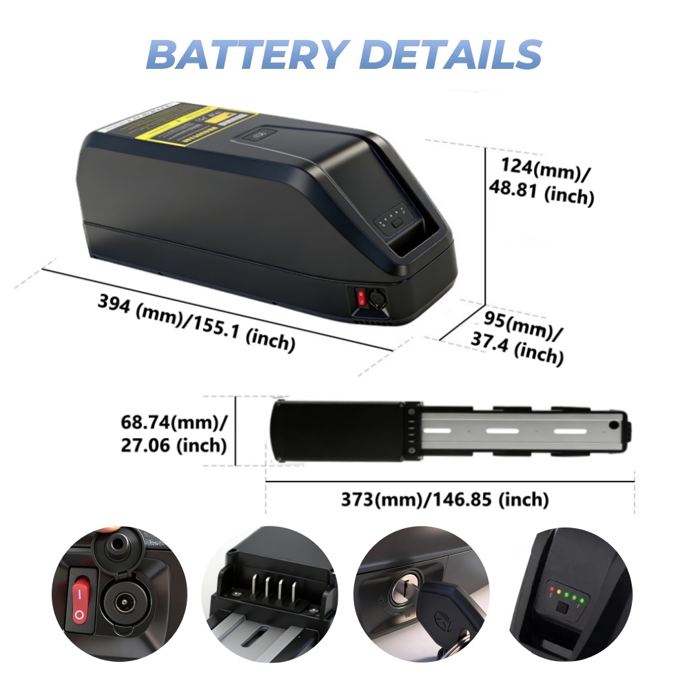 Upgrade 36V 48V Lithium Batter - đánh giá và giá Ebike Battery 48V 20Ah Hailong