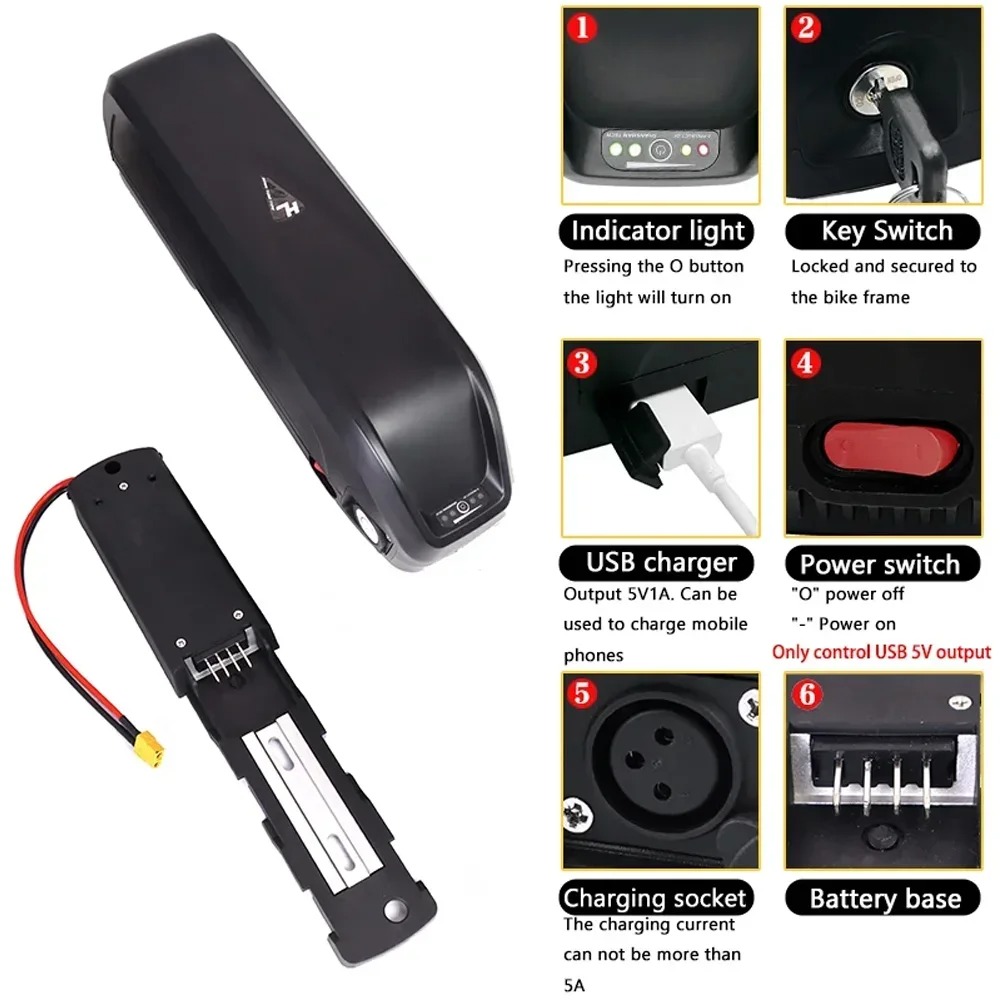 New for Hailong 36V 48V 52V Br - đánh giá và giá Ebike Battery 48V 20Ah Hailong
